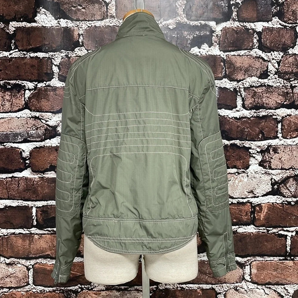 Spiewak Jacket Womens Medium Green with Pink Stitching Full Zip Lightweight - Picture 13 of 17